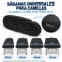 sábanas negras en acordeón