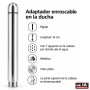 Cabezal Adaptador Ducha Anal Rígido 7 Orificios 14x2cm Plata - Clean Ars