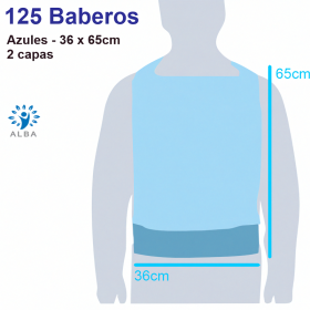 Baberos Azules 36 x 65 cm - Alba