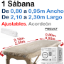 1 Sábana Camilla Ajustable Acordeón 80X210 a 95X230  20g Blanca - Fiscult