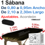 1 Sábana Camilla Ajustable Acordeón 80X210 a 95X230  20g Negra - Fiscult