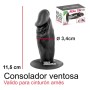 Consolador Ventosa Realístico Flexible Negro Tim 11,5 cm