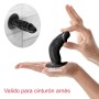 Consolador Ventosa Realístico Flexible Negro Tim 11,5 cm