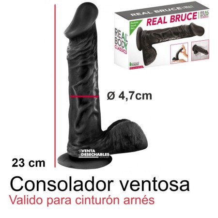 Consolar Con Ventosa Negro Flexible Muy Grande de 23 Cm