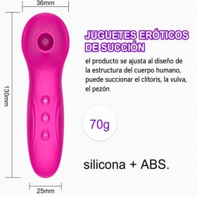 Succionador de Clítoris Recargable Rosa – 10 Modos de Succión