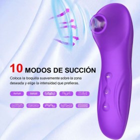 Succionador de Clítoris Recargable Morado – 10 Modos de Succión