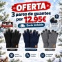 Pack de 3 Pares de Guantes Táctiles de Invierno Unisex