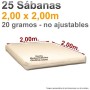 25 Sábanas Desechables 2,00x2,00m