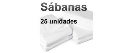 Sábanas desechables empaquetadas en 25 unidades
