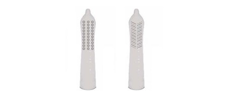 Preservativos con estrías y puntos