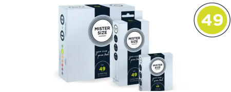 Mister Size 49 ✅ Condones talla S pequeña que se adaptan perfectamente